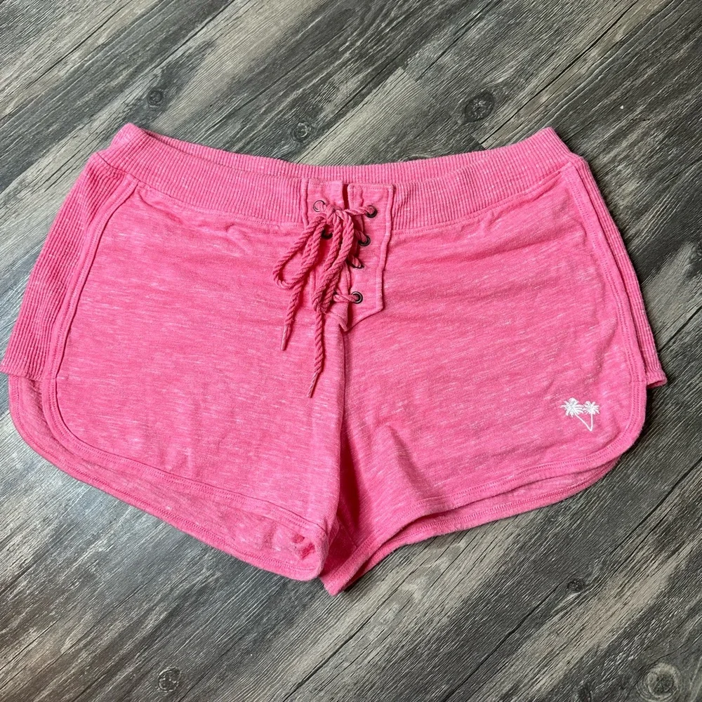 PINK Victoria’s Secret Lounge Shorts Hot Pink Drawstring Size M - Picture 1 of 3